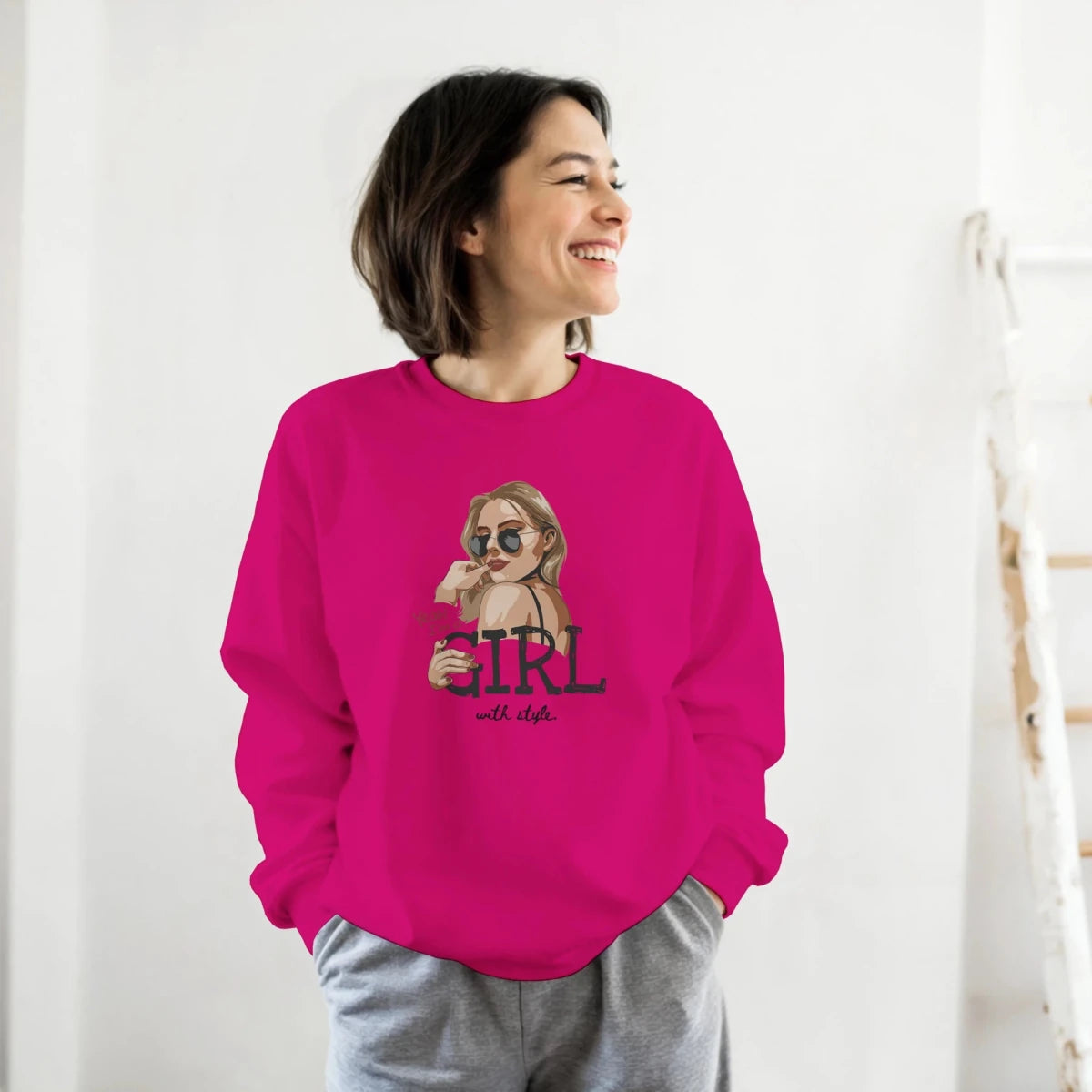 Classic Unisex Crewneck Sweatshirt | Gildan® 18000 White - Wow Store