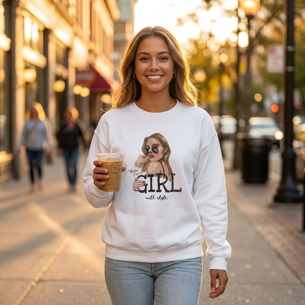 Classic Unisex Crewneck Sweatshirt | Gildan® 18000 White - Wow Store