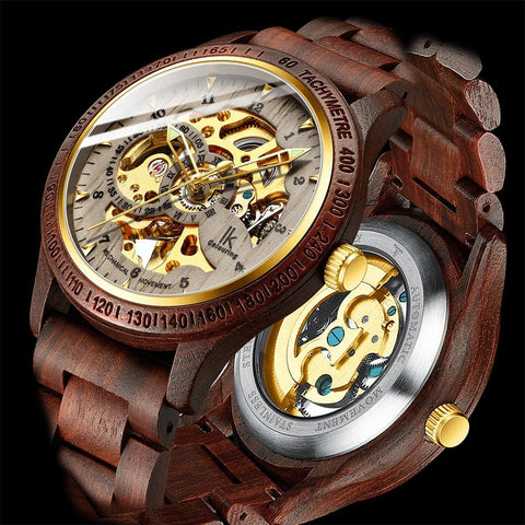 Classic Wooden Men's Mechanical Watch - Wow Store