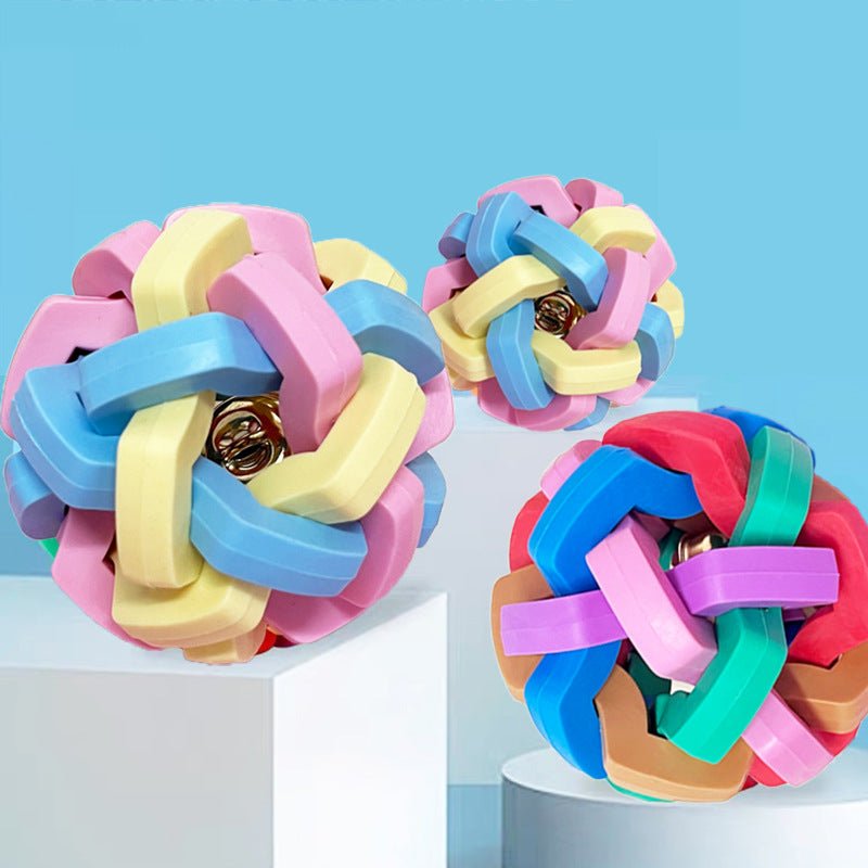 Colorful Bite Resistant Bell Ball Toy for Pets - WowStore.live