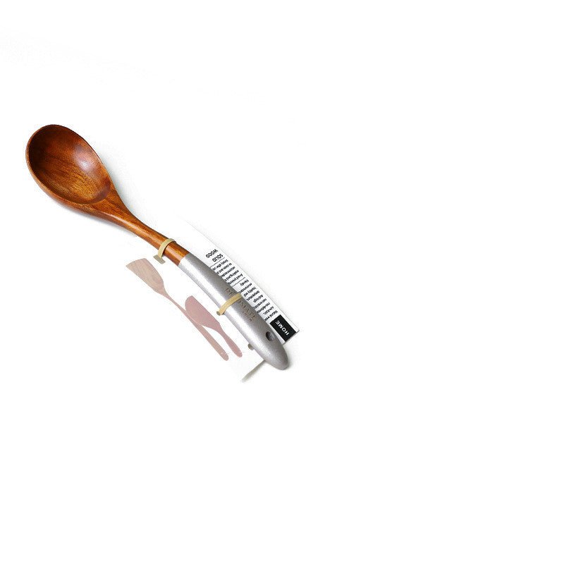 Colorful Teak Kitchen Utensils Set with Soup Spoon - WowStore.live