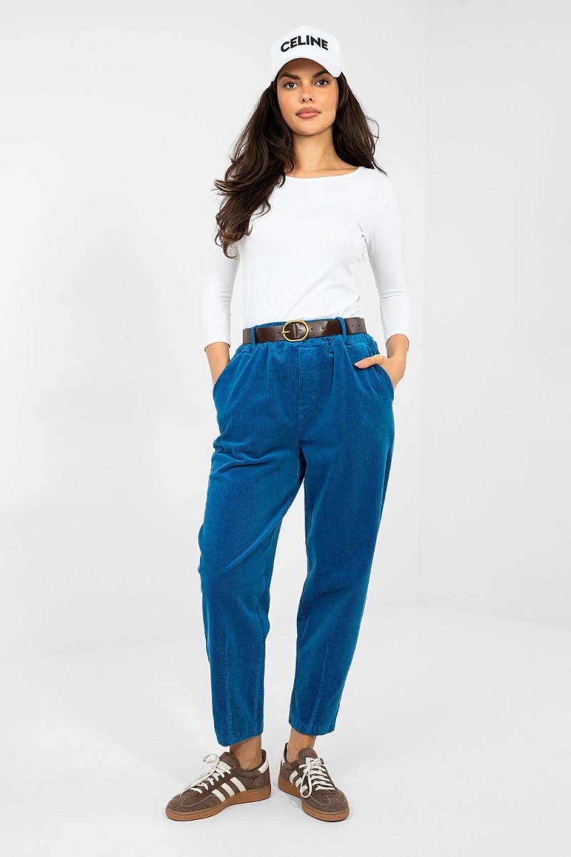 corduroy trousers model 224052 Italy Moda - WowStore.live