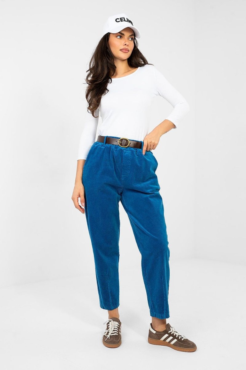 corduroy trousers model 224052 Italy Moda - WowStore.live