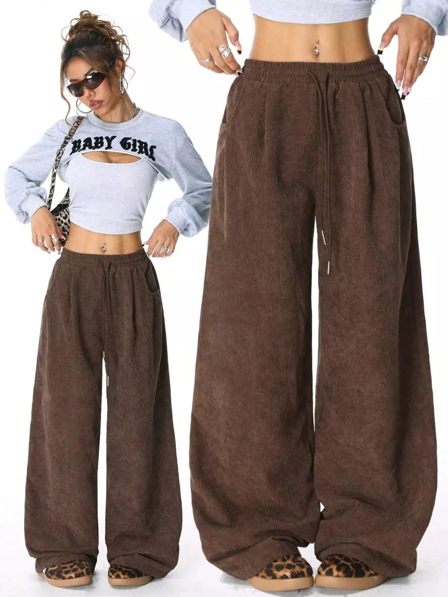 Corduroy Wide Leg Pants - Wow Store
