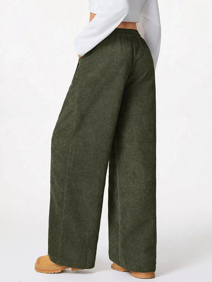 Corduroy Wide Leg Pants - Wow Store