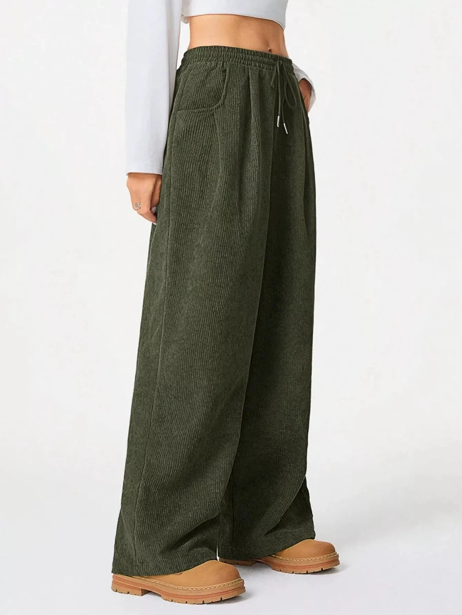 Corduroy Wide Leg Pants - Wow Store