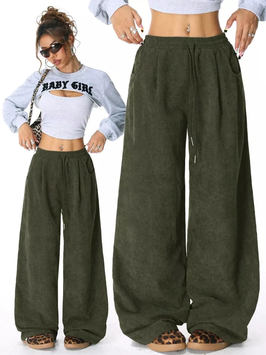 Corduroy Wide Leg Pants - Wow Store