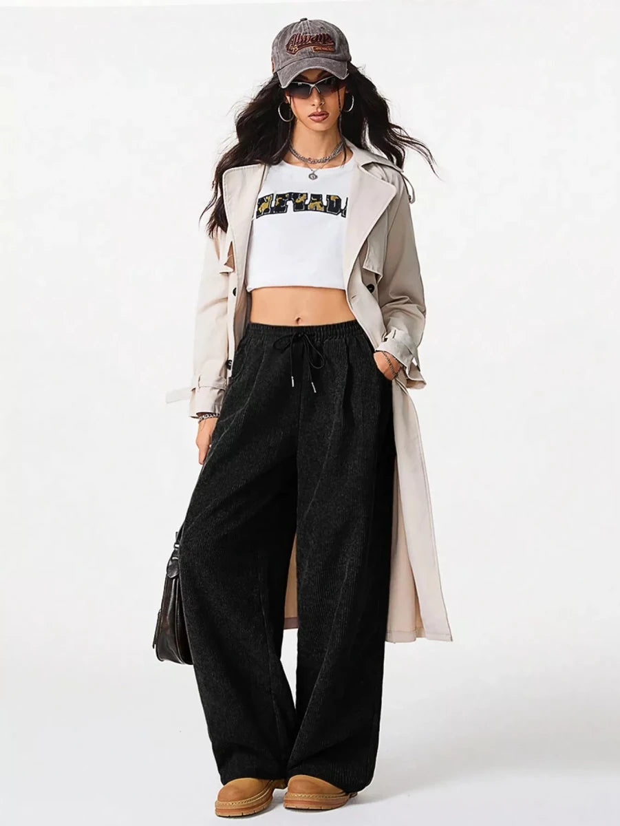 Corduroy Wide Leg Pants - Wow Store