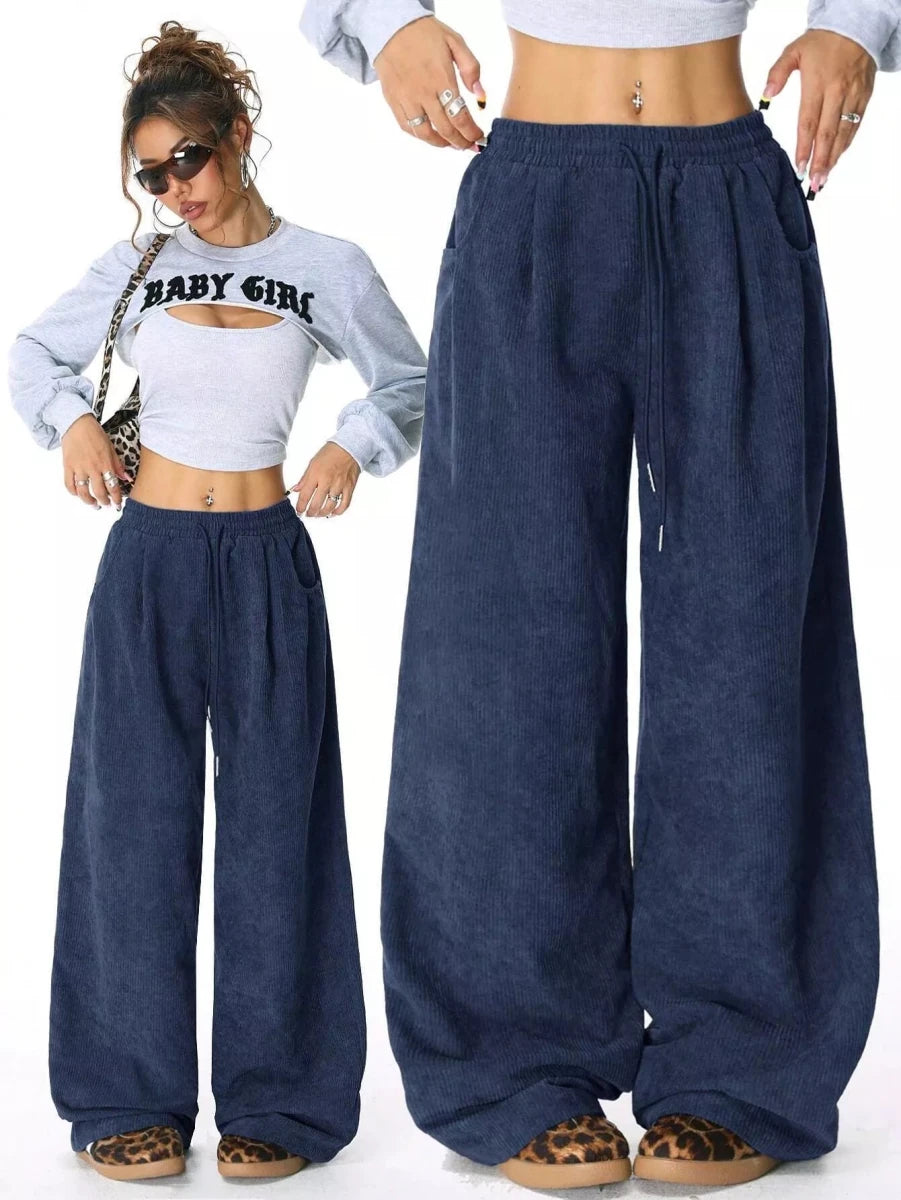 Corduroy Wide Leg Pants - Wow Store