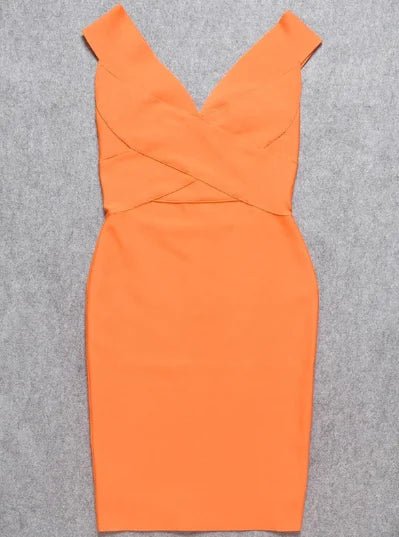 Cross - Border Women's Bandage Dress in Orange Red - Wow Store - Wow Store