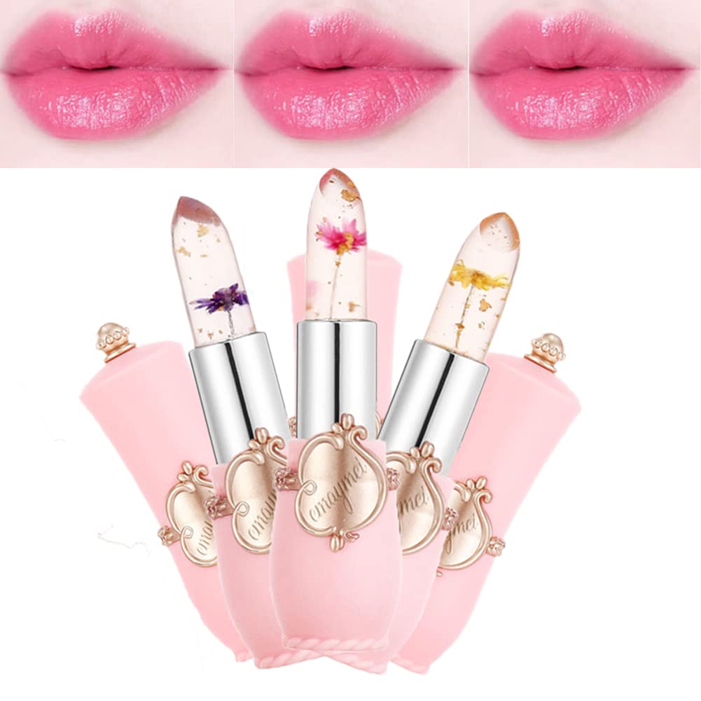 Crystal Flower Jelly Lipstick Set - Temperature Color Change - WowStore.live