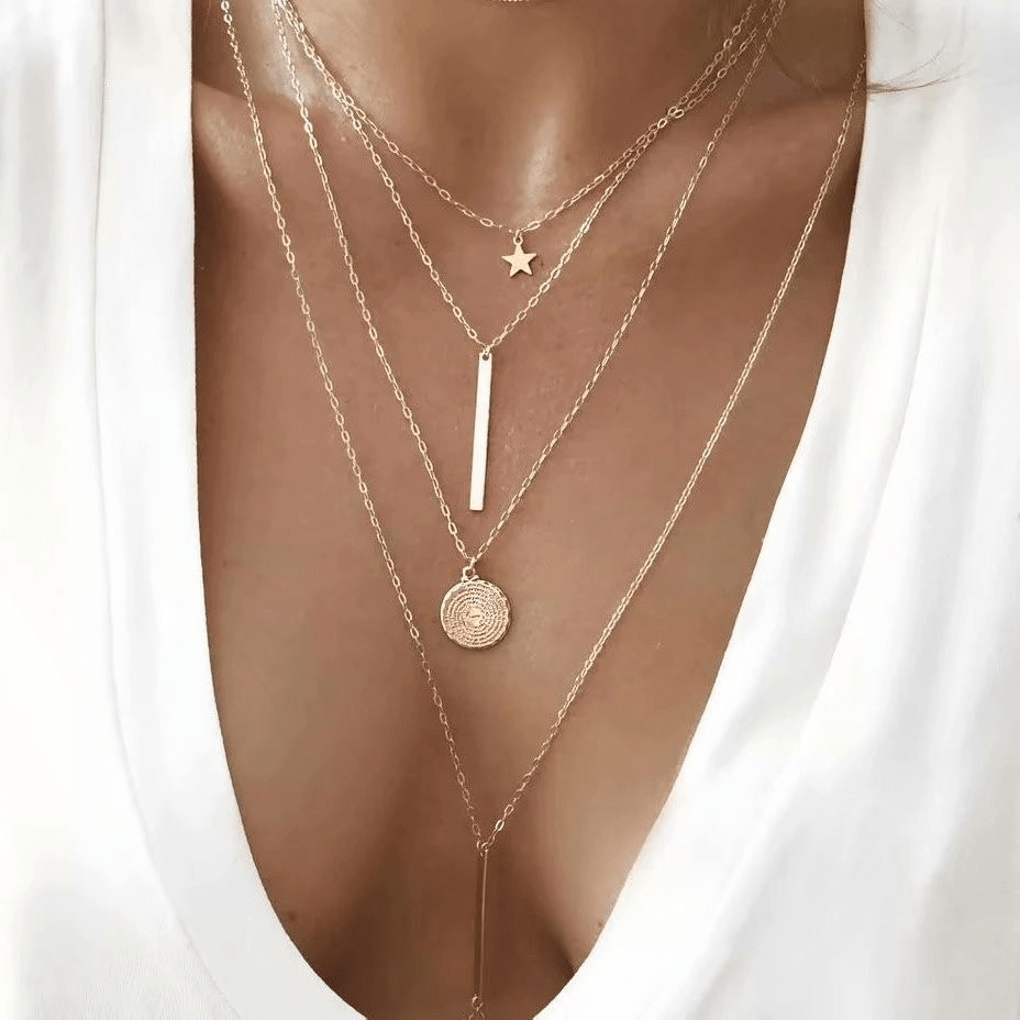 Custom Twin Layer Stripe Pendant Necklace - Wow Store