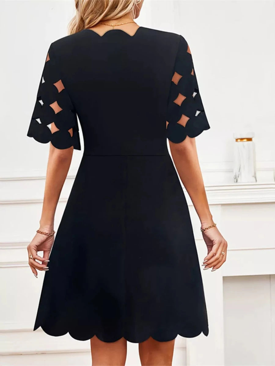 Cutout Half Sleeve Mini Dress - Wow Store