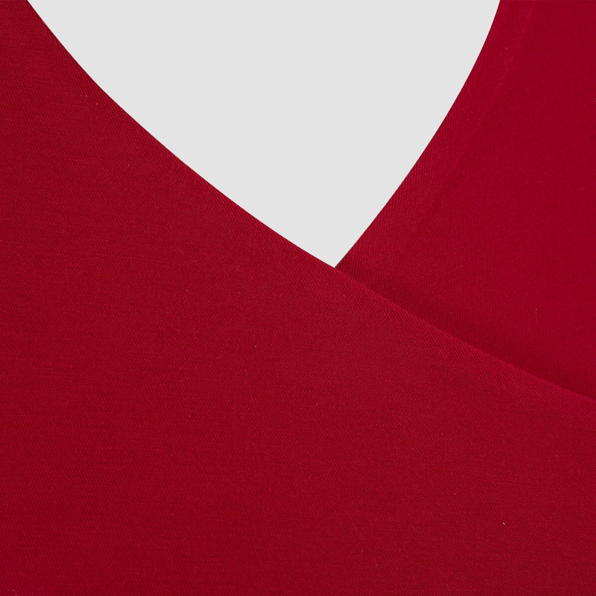 Close-up of the crossover bands at the neckline