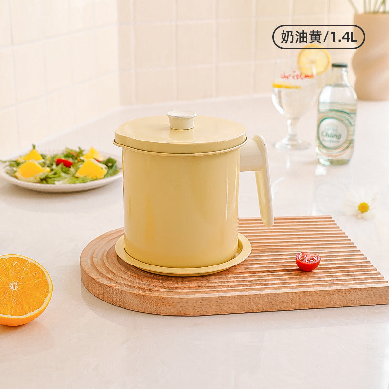Japanese Oil Filter Pot with Semi-Wood Grain Handle