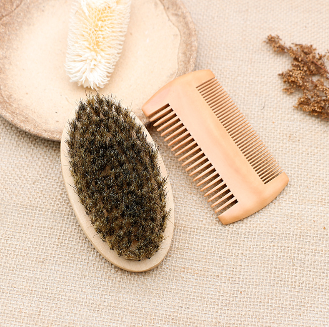 Premium Beard Care Set with Oval Brush