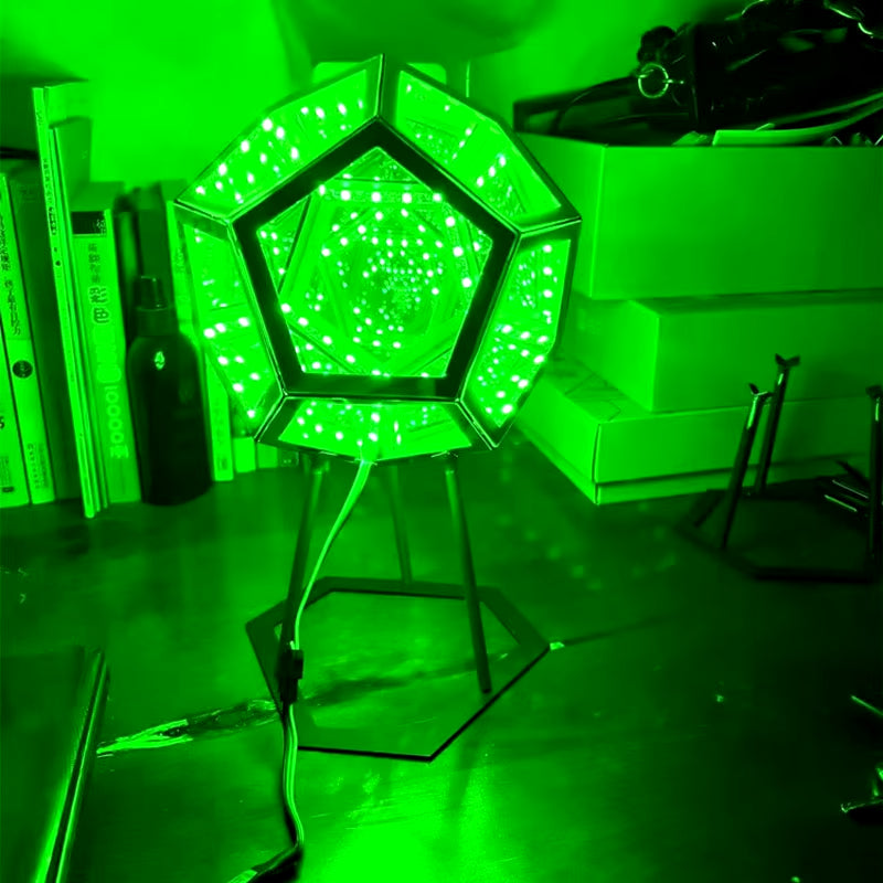 3D Infinite Dodecahedron Art Light