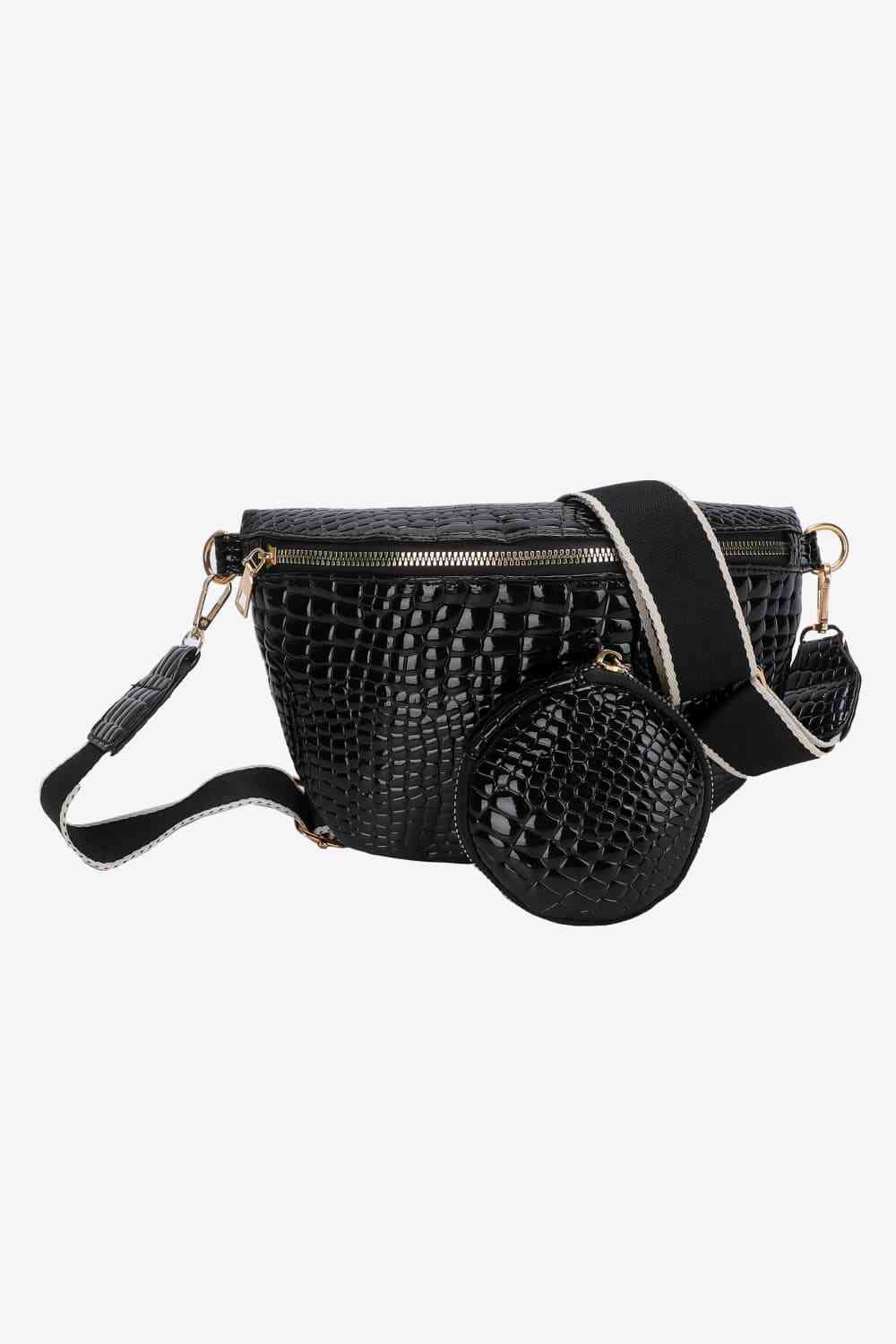 Ella Crocodile Sling Bag with Coin Purse
