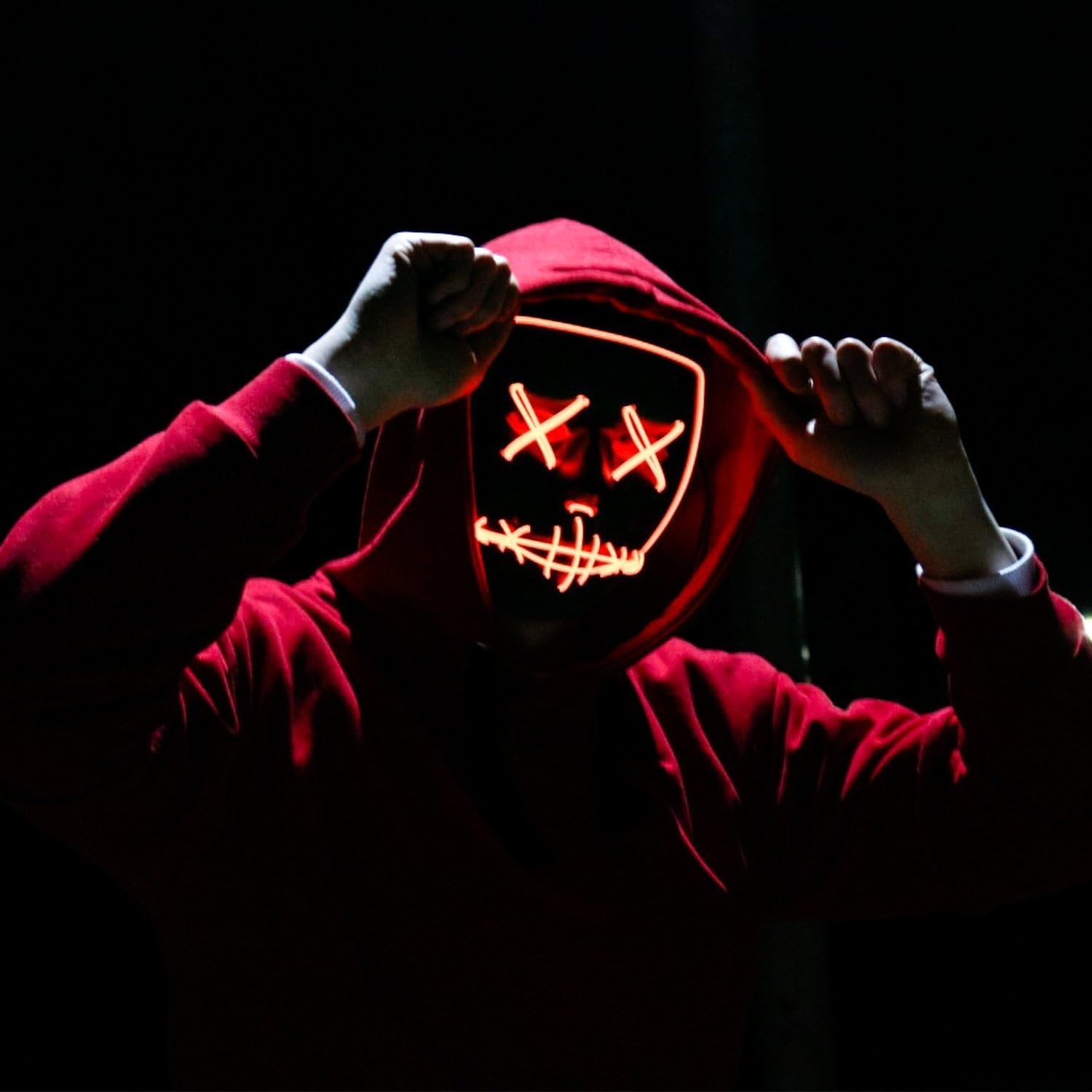 Neon Glow LED Halloween Mask