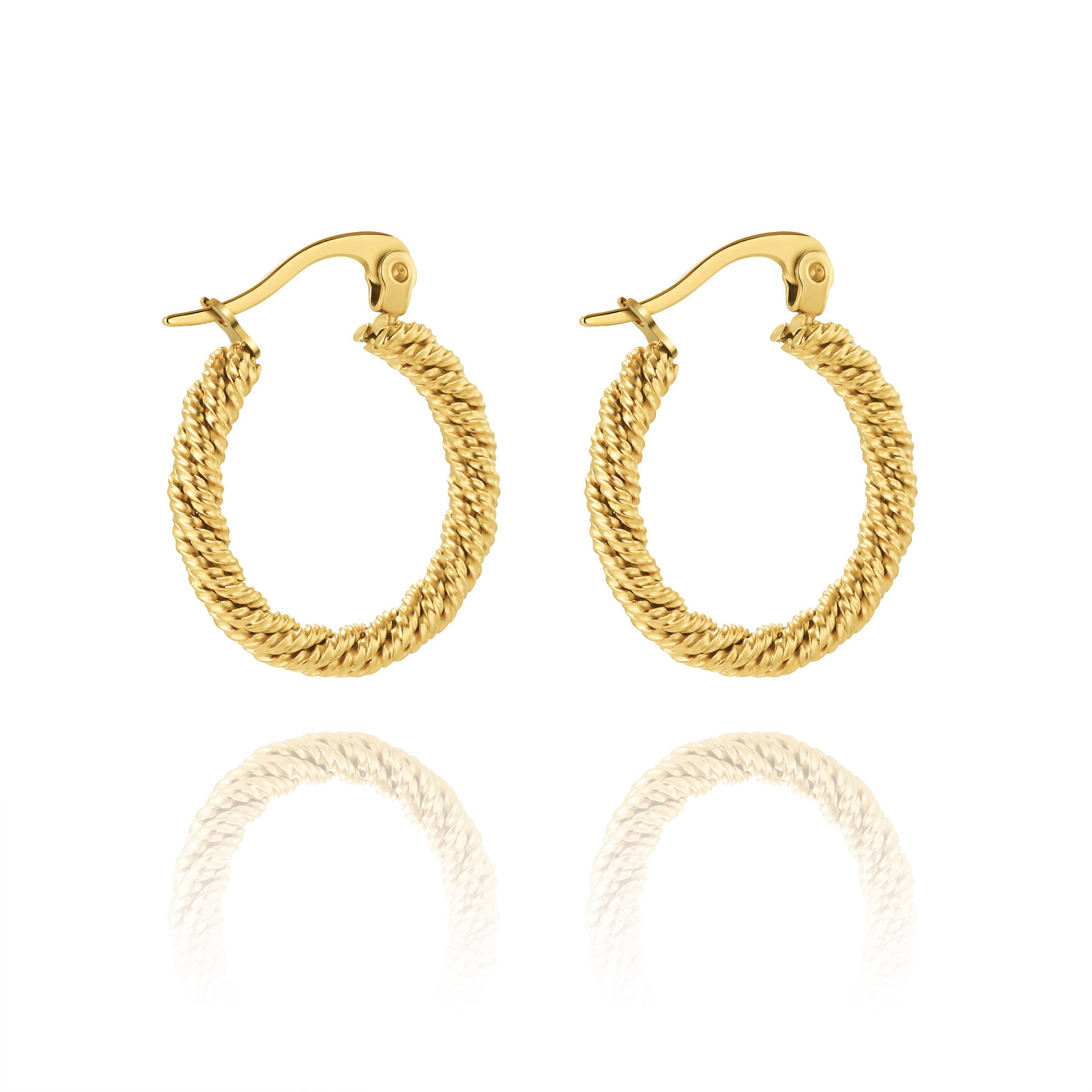 Gold-Plated Crescent Earrings