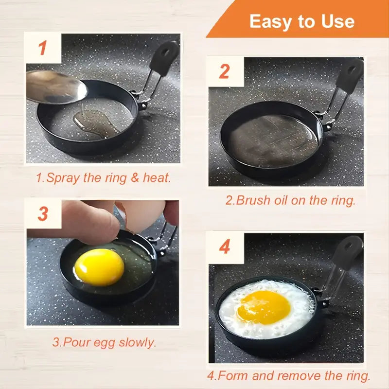Multicolor Nonstick Egg Rings Set