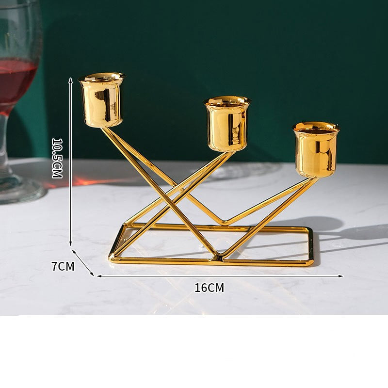 Gold-Tone Crossed-Leg Candelabra