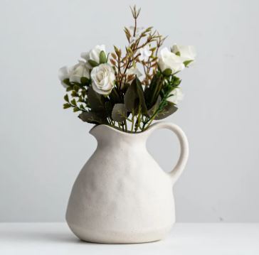 Minimalist White Ceramic Vase