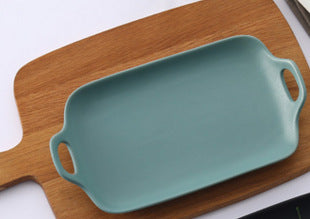 Premium Porcelain Double-Handle Baking Dish