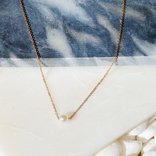 Dainty Single Pearl Necklace | Wow Store - Wow Store