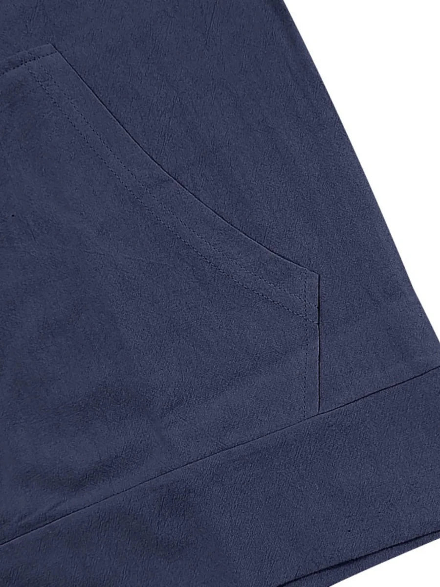 DapperMate Men's Drawstring Button-Up Hooded Top - WowStore.live