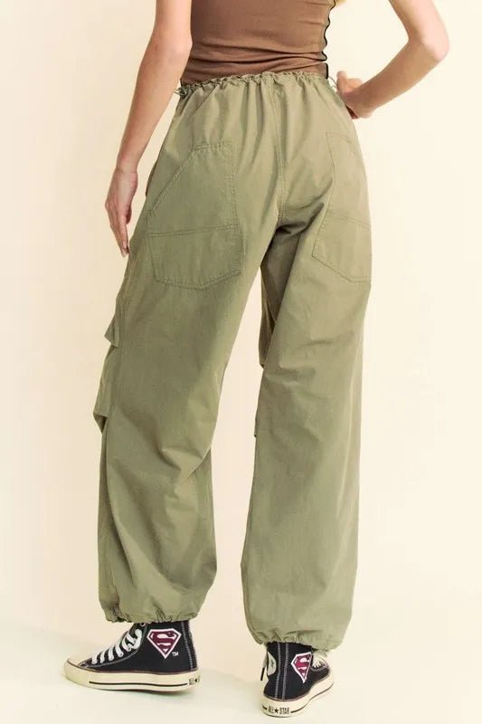 Davi & Dani Drawstring Baggy Pants with Pockets - WowStore.live