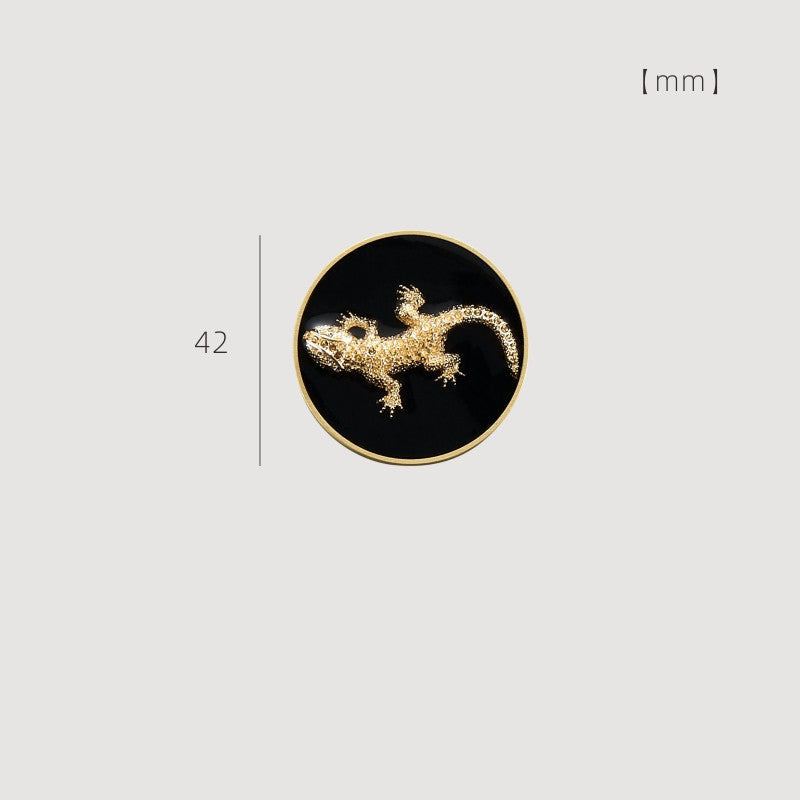 Enamelled Drawer Knob with Gold-Tone Rim, 32 or 42 mm — view 5