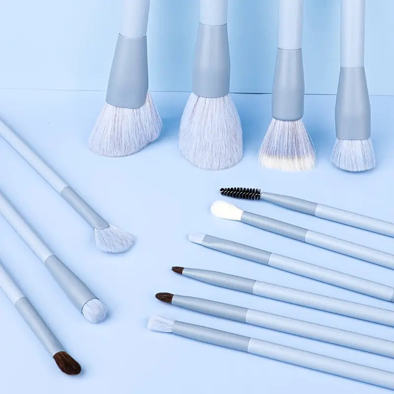 13-Piece Premium Synthetic Makeup Brush Set with Storage Bag