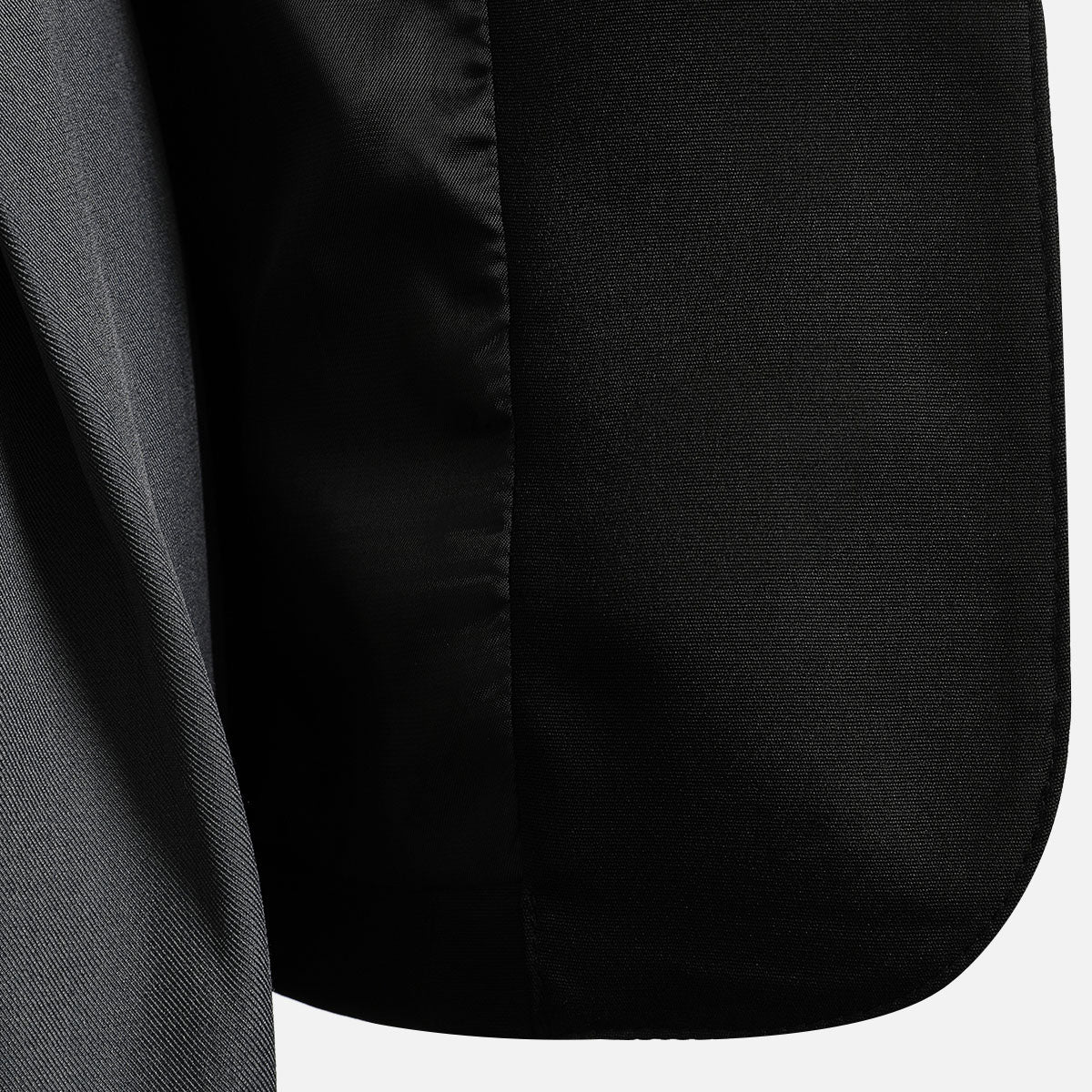Black Oversized Cropped Blazer with Stand Collar