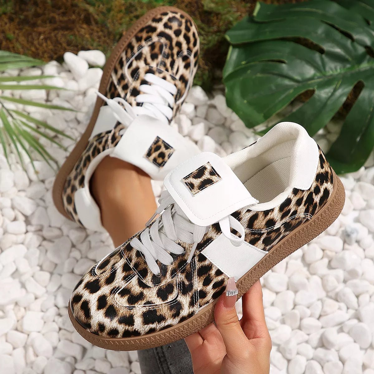 Dear Monkey Round Toe Lace Up Sneakers - WowStore.live