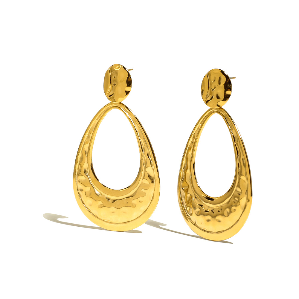 Gold-Plated Crescent Earrings