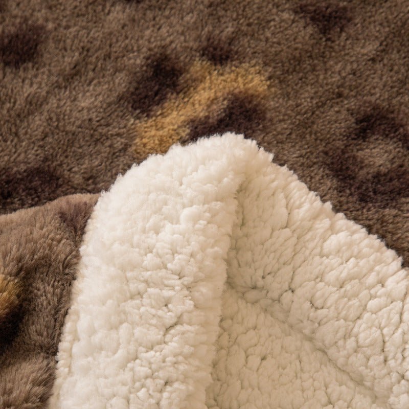 Double-Layer Faux Fur Blanket with Fleece Reverse - WowStore.live