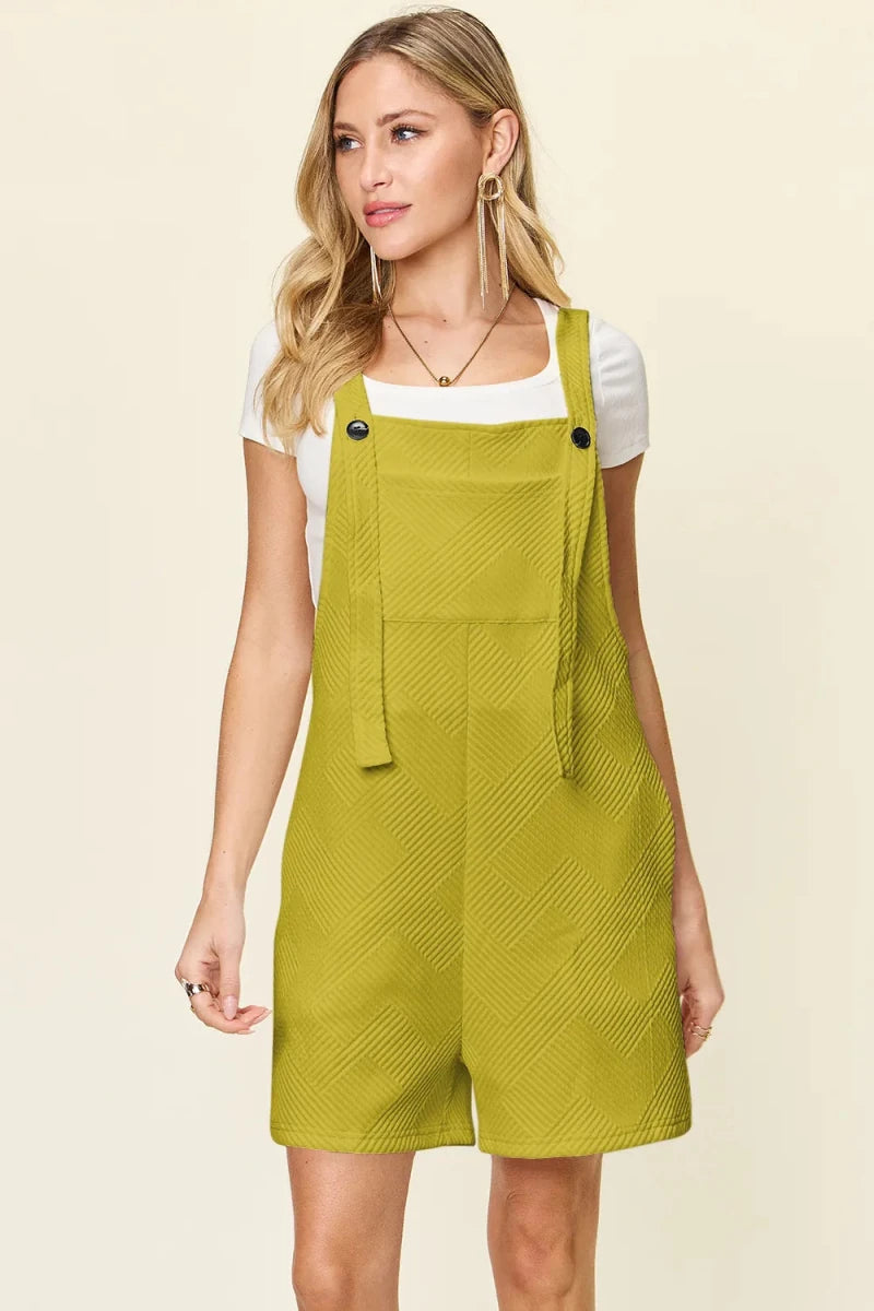 Double Take Texture Sleeveless Romper - WowStore.live