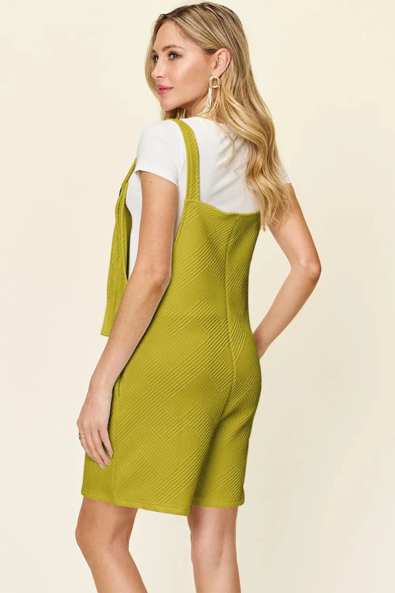 Double Take Texture Sleeveless Romper - WowStore.live