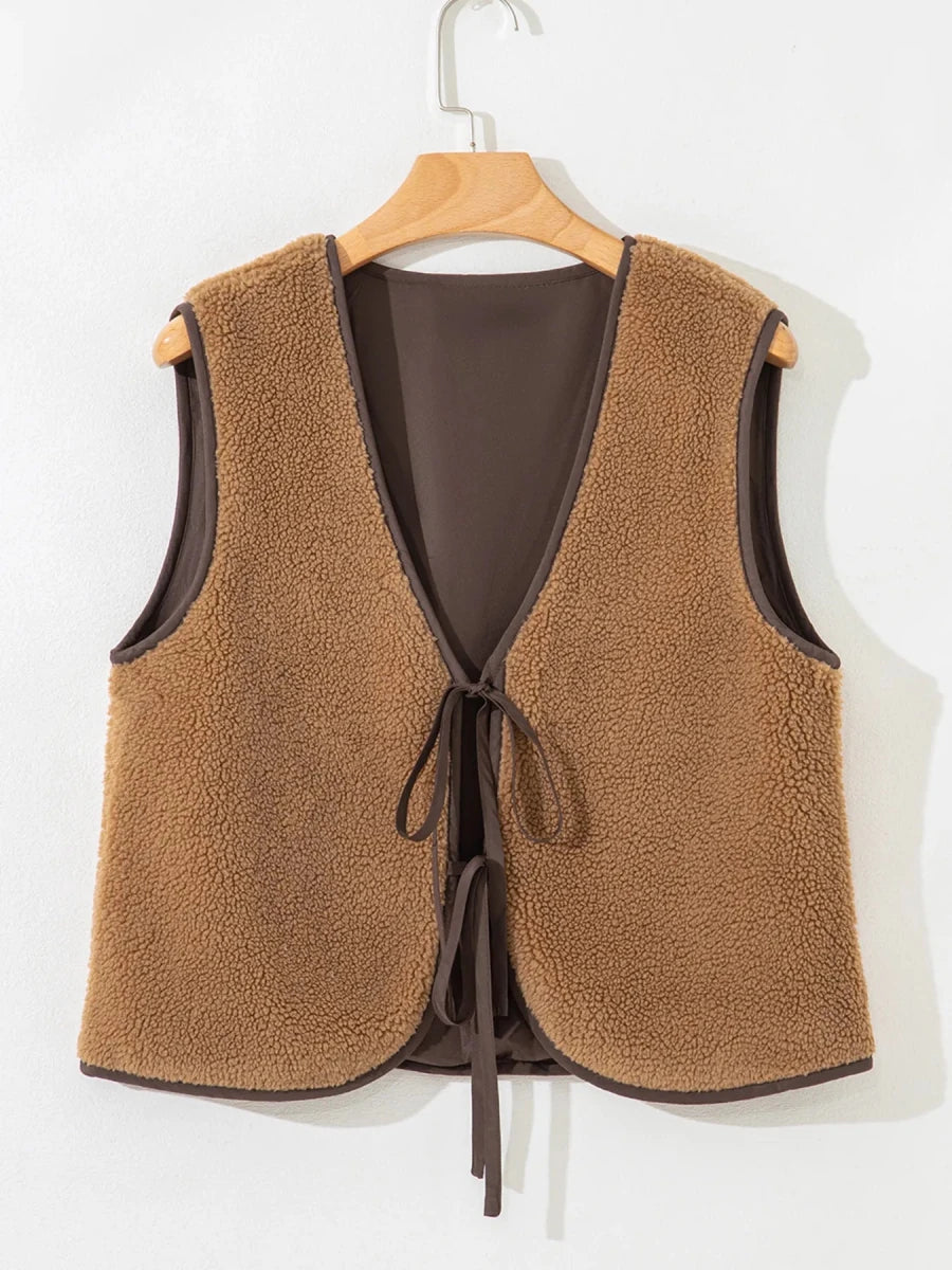 Double Tied Front Vest Coat - Wow Store