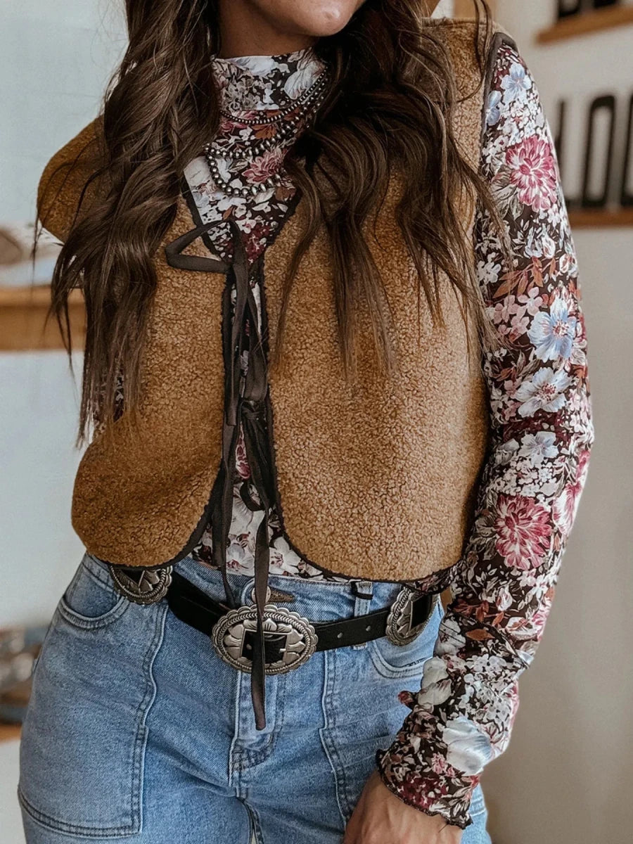 Double Tied Front Vest Coat - Wow Store