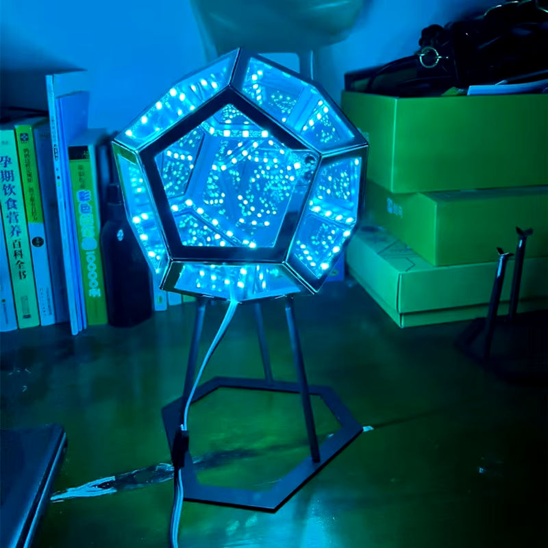3D Infinite Dodecahedron Art Light