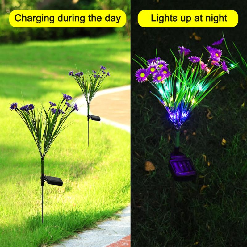 Solar Flower Stake Garden Lights