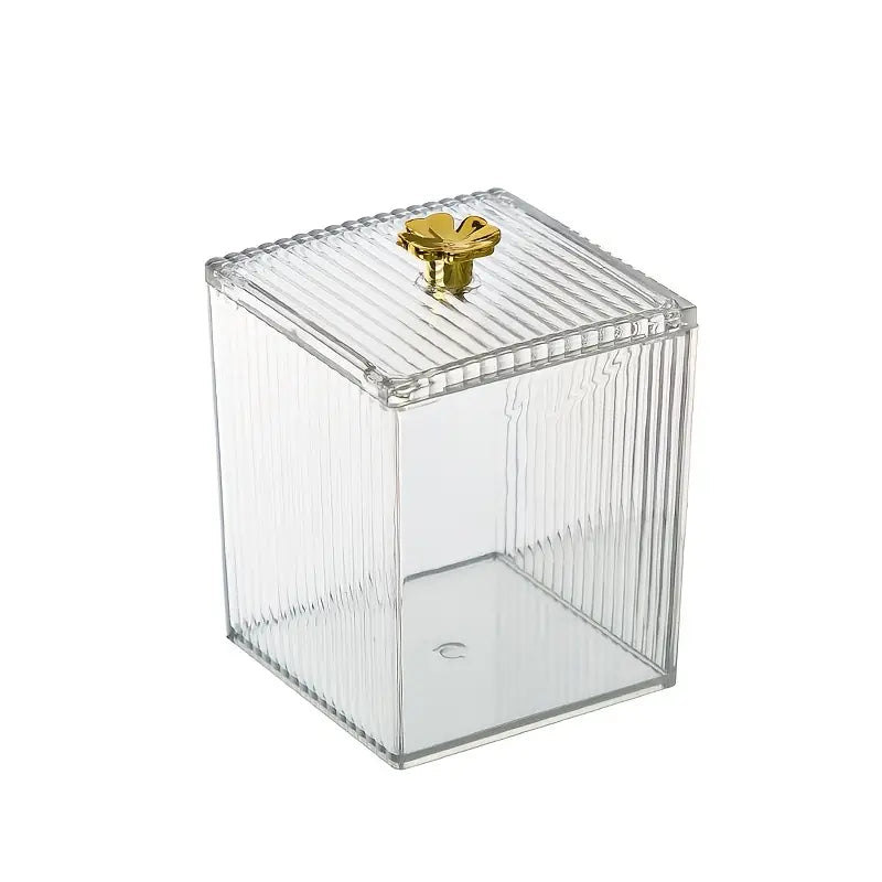 Cosmetic Cotton Swab Storage Box with Cover