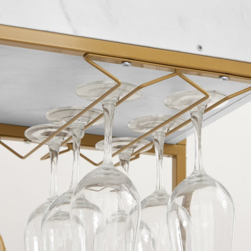 6-Tier Luxury Bar Cart with Wine Rack