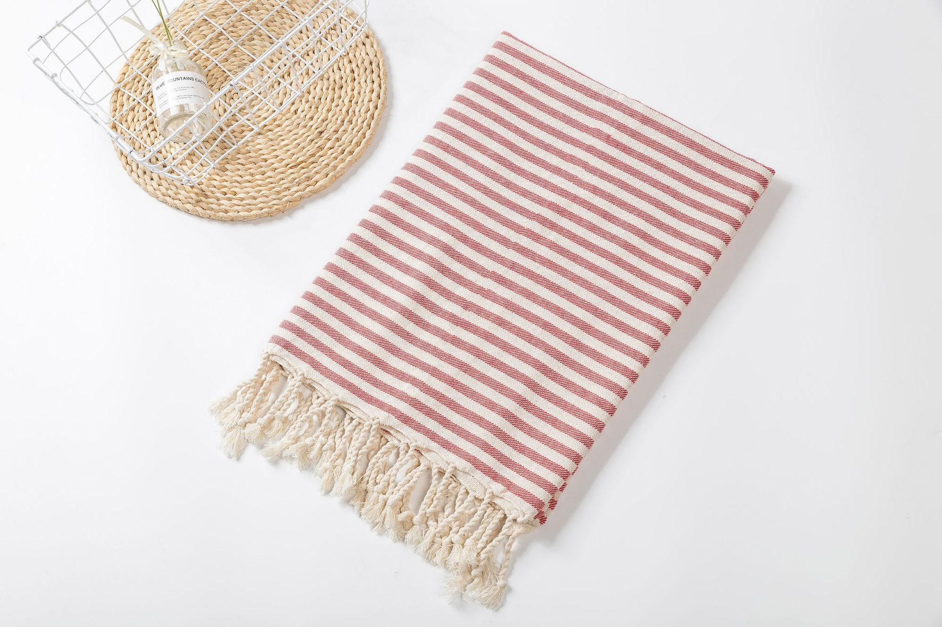 Luxury Striped Fringed Beach Towel