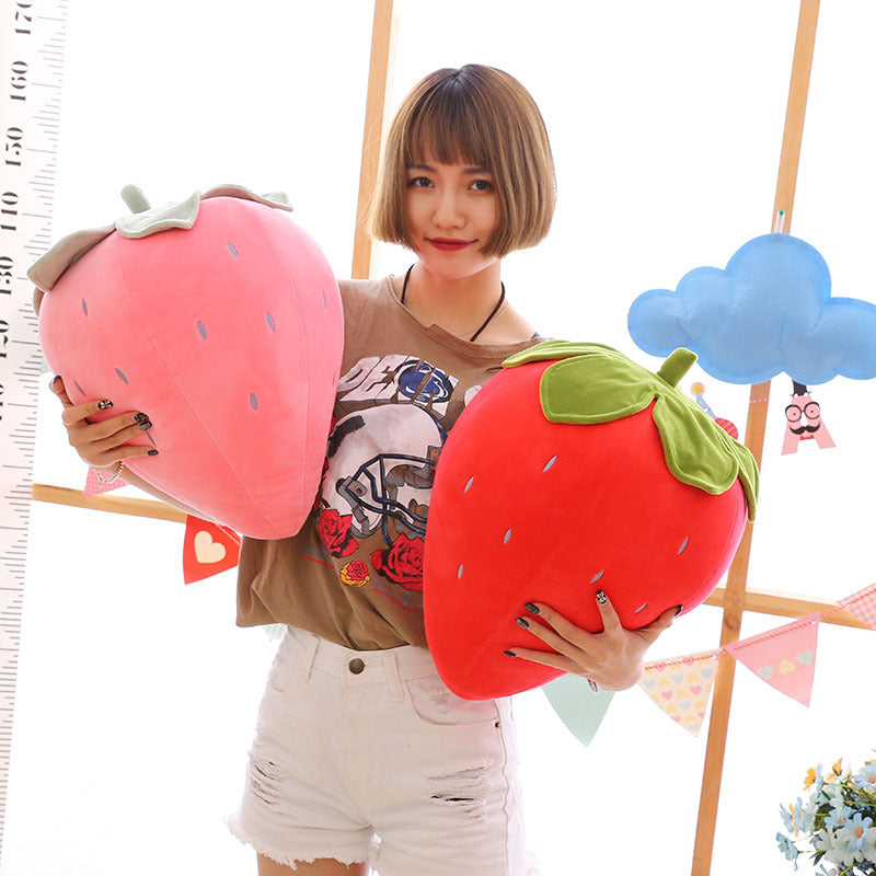 Plush Strawberry Pillow Toy