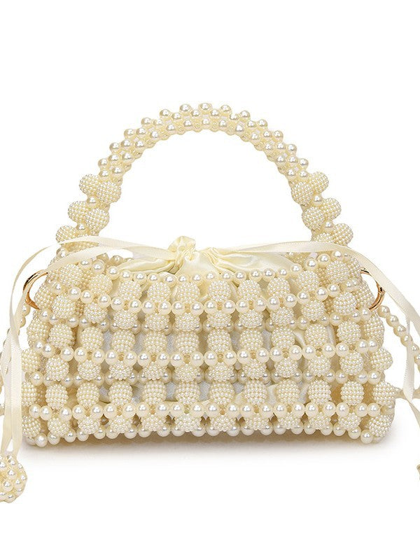 Beaded Pearl-Look Mini Handbag