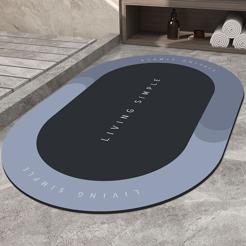 Quick-Dry Soft Bath Mat, Oval or Half-Round