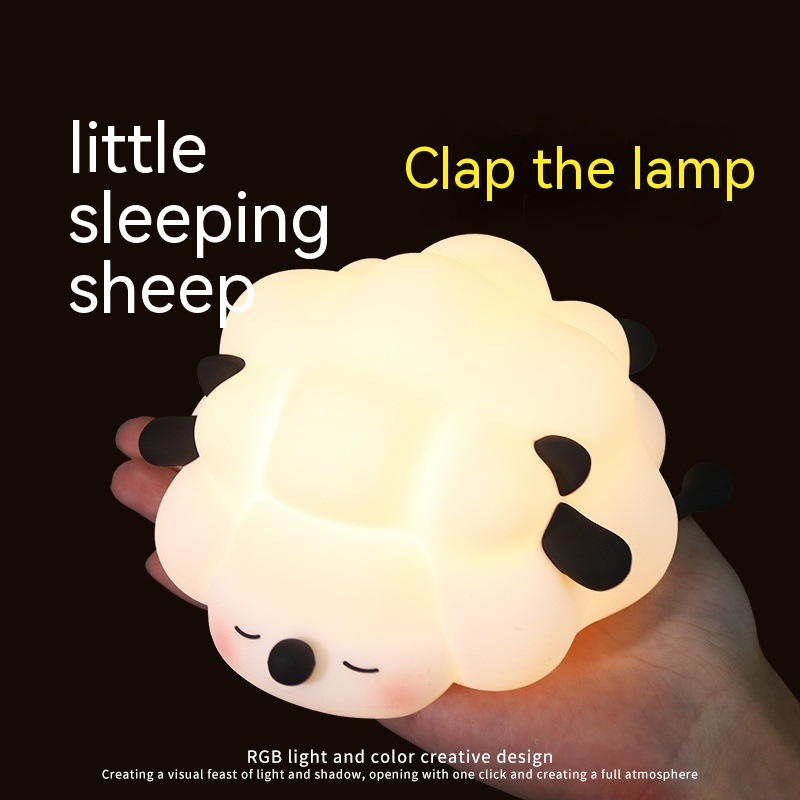 Silicone Sheep Night Light - Dimmable & Rechargeable